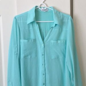 Express Portofino Shirt Light Teal